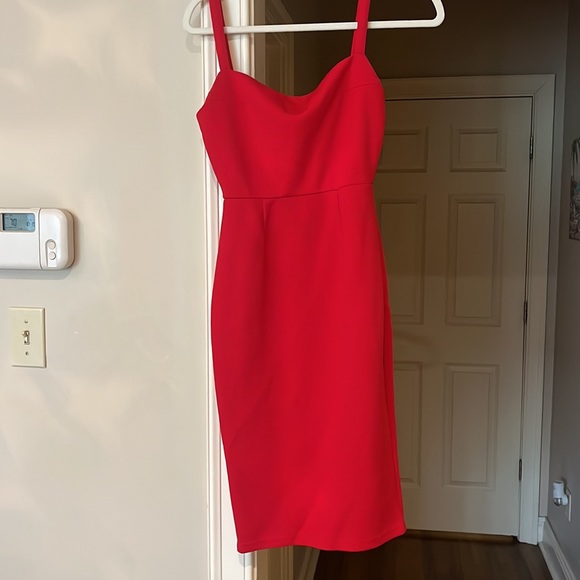 HELLO MOLLY red midi dress size S/4 - Picture 2 of 3